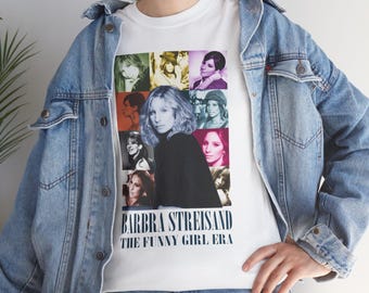 Arte de fan de Barbra Streisand en estilo pop art retro vintage para fanáticos de Barbra Streisand, leyenda de la música de los años 70 y 80, atuendo de fiesta retro de los 70.