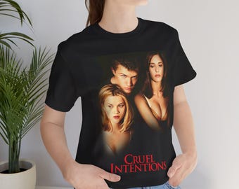 Camiseta de póster de película con aspecto retro, Cruel Intentions, unisex, para fanáticos del cine, regalo para fanáticos de las películas de los 90, atuendo retro de los 90.