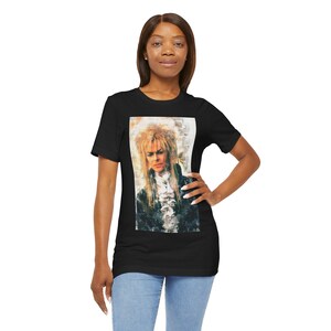 Camiseta de la película Laberinto del Rey Goblin Jareth con aspecto retro vintage, camiseta de fiesta de los 80 imagen 8