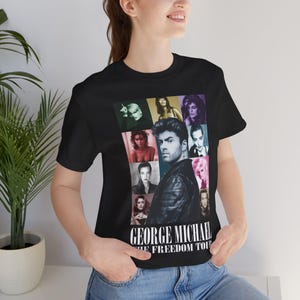 FREEDOM Vintage Retro 80s music George Michael Unisex Tee Shirt for 80s music fans.