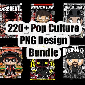 220+ Popkultur PNG Designs | DTF | Promo Paket