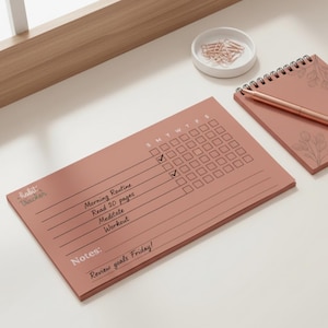 habit tracker note pad adhd daily task list weekly habit tracking sticky note cleaning checklist busy mom planner to do list gift under 20