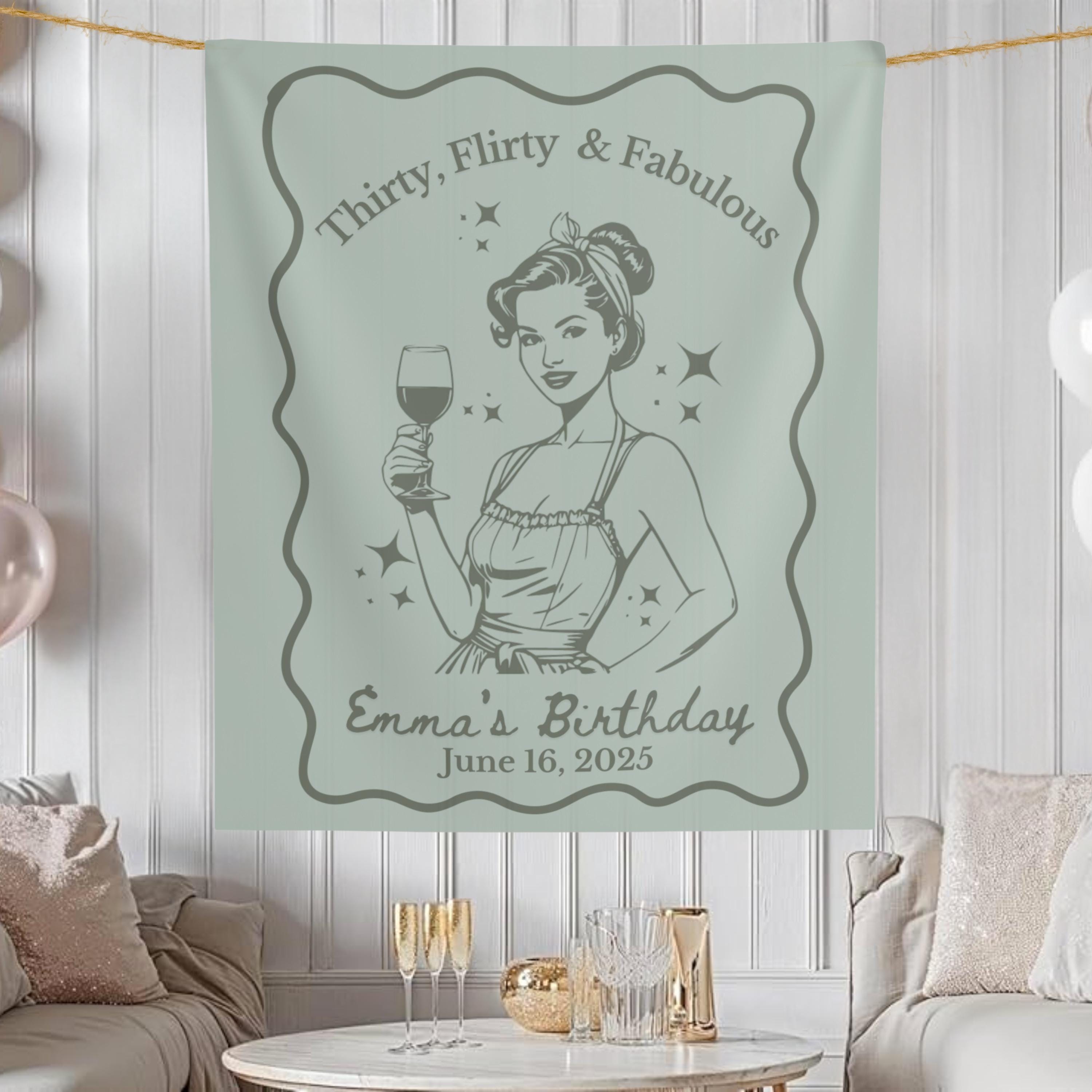Personalized birthday sign 30th birthday decor birthday backdrop custom birthday welcome sign birthday banner custom birthday decor signs