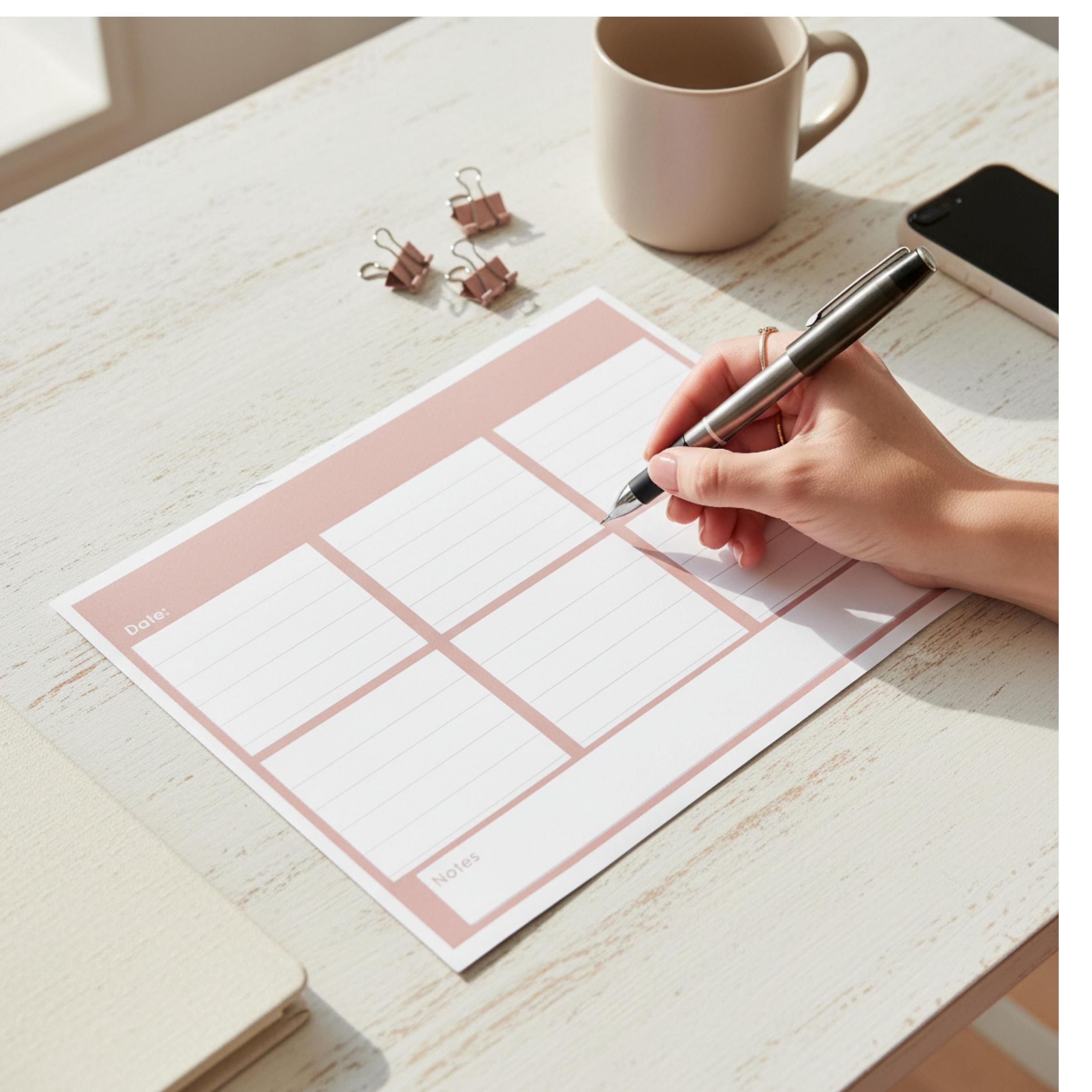 Personalized Undated Notepad Customizable Notepad Adhd to Do List Daily ...