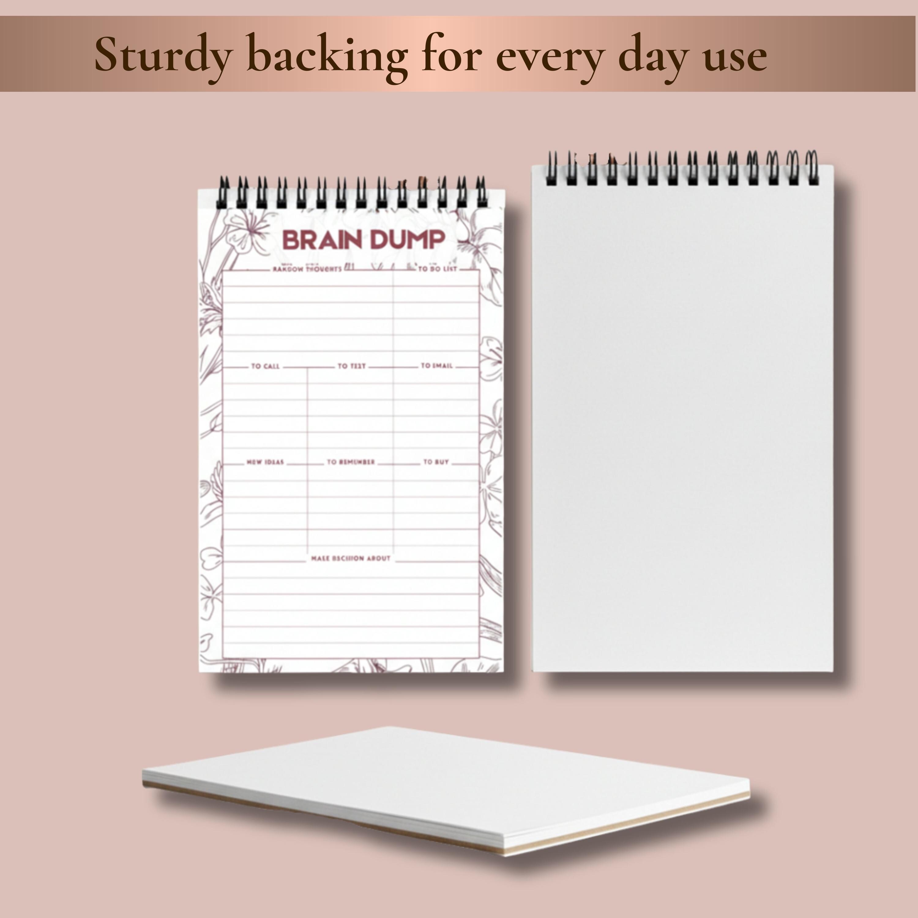 ADHD Notepad Daily Check List Brain Dump Adhd Planner Daily to Do List ...