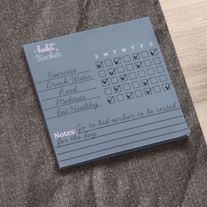 Weekly task list habit tracker sticky note pad gift for coworker gifts under 20 employee task list gift idea for friend task-list tracking