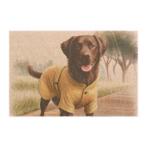 Charming Dog Doormat for Pet Lovers, Adorable Welcome Mat, Rainy Day Decor, Dog-Themed Home Accent, Ideal Gift for Pet Owners