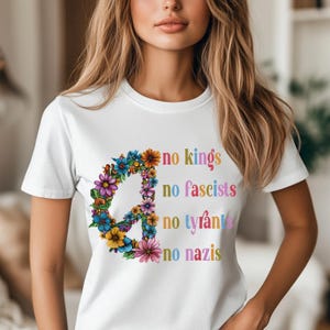 No Kings in America Comfort Colors Tee: Political Protest Shirt