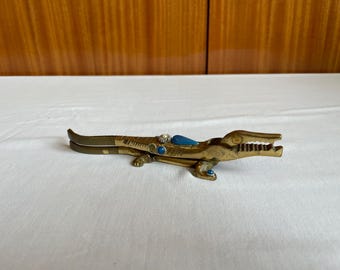 Vintage Crocodile Paper Clip – Retro Metal Desk Accessory