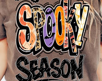 Retro Halloween Spooky Coquette Png, Halloween Girly png, Fall png, Sublimation png,Halloween Leopard Checkered Fall, Spooky png
