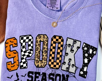 Retro Halloween Spooky Coquette Png, Halloween Girly png, Fall png, Sublimation png,Halloween Leopard Checkered Fall, Spooky png