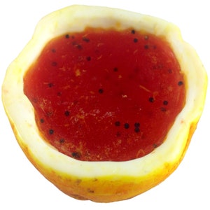 Passion Fruit Soap 1/2  / Fruit Soap/Soap Art / Food soap / Fake Food Soap / Dessert Soap / Vegan Soap / Soap Favor / wedding Favor