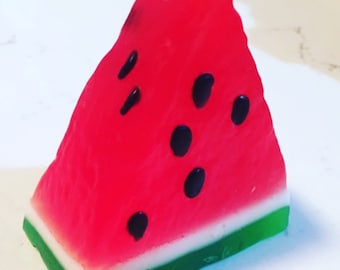 Watermeloen Slice Zeep / Fruit Zeep / Zeep Kunst / Food soap / Fake Food Soap / Dessert Soap / Vegan Soap / Soap Favor / bruiloft Favor