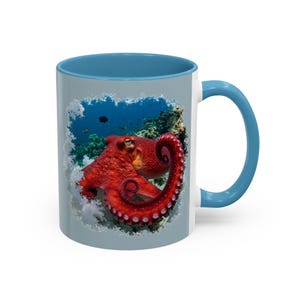 Tazza da caffè con polpo vibrante: regalo per gli amanti della vita marina e dell&#39;oceano