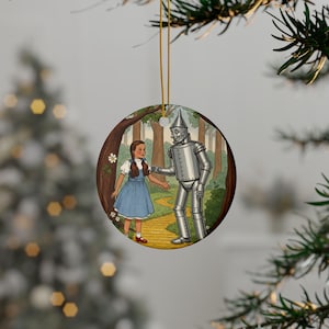Wizard of Oz Ceramic Ornament: Vintage Storybook Illustration