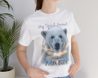 Polar Bear Spirit Animal Tee: Alaskan Wildlife Lover Gift
