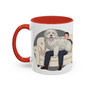 Taza de café con diseño de perro faldero Komondor, regalo divertido para dueños de mascotas, colores bicolores, taza para amantes de Komondor, 325 ml, 433 ml