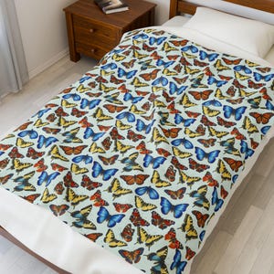 Schmetterling Samt Plüschdecke: Gemütlicher Wohn Dekor Überwurf