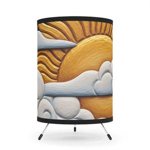 Sunrise Tripod Lamp: Boho Style Lighting, Warm Atmosphere