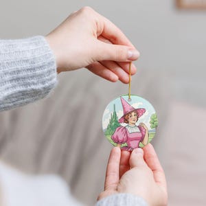 Vintage Wizard of Oz Ornament: Glenda the Good Witch Ceramic Decoration
