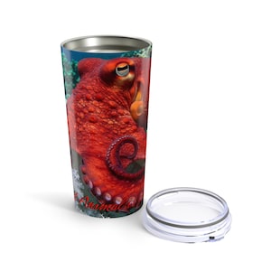 Bicchiere Octopus: regalo a tema oceano in acciaio inossidabile da 20 once