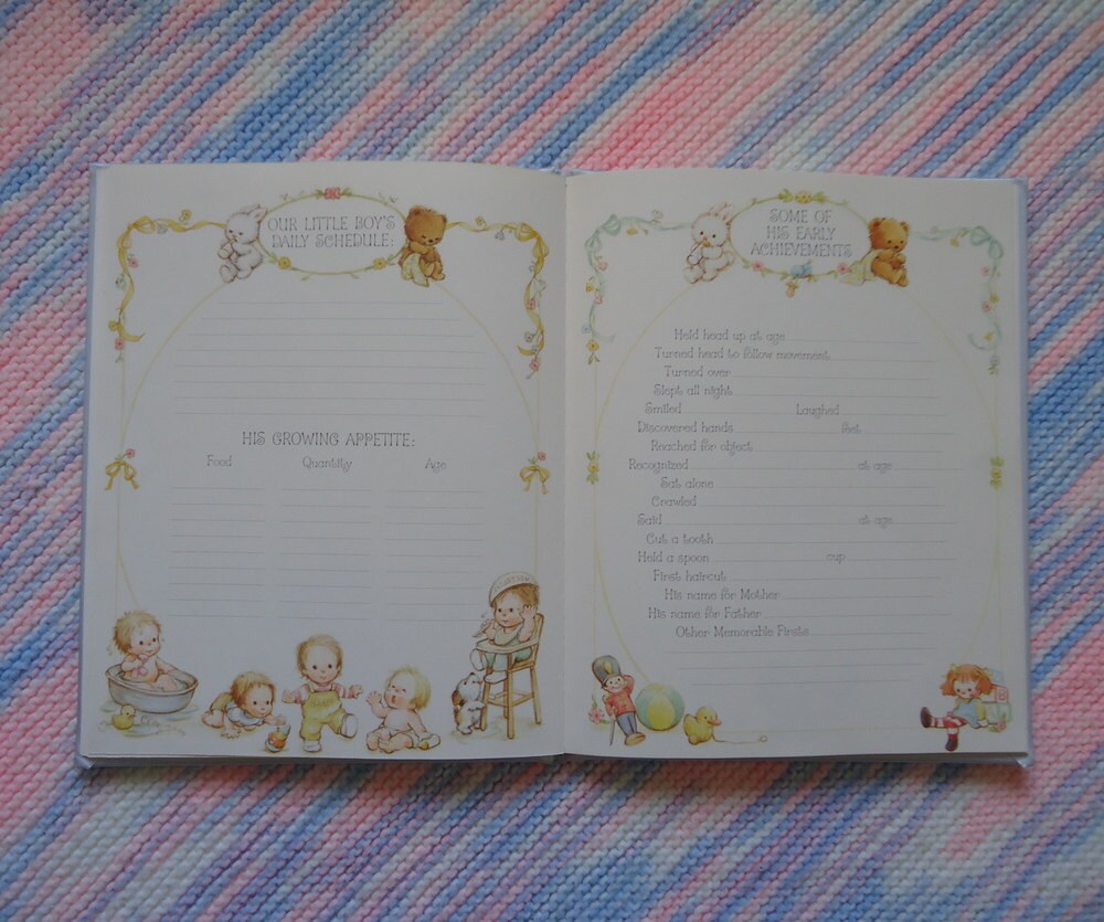 Vintage Hallmark Baby Album Our Little Boy Keepsake Book Etsy