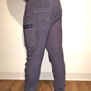 Unisex loose fit hemp/organic cotton cargo pants afbeelding 7