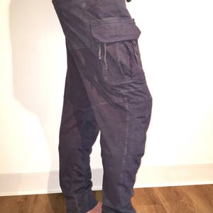 Unisex loose fit hemp/organic cotton cargo pants afbeelding 8