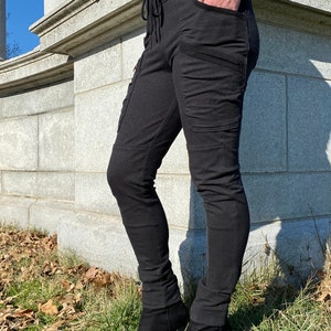 Side Pocket hemp/organic cotton/lycra jersey pant black image 3