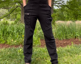 Unisex loose fit hemp/organic cotton cargo pants