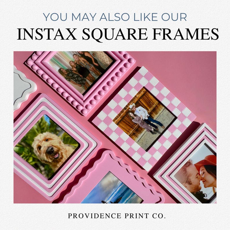 Retro Checkered Polaroid Frame Magnet Maximalist Decor for Dorm Cubicle Office Gift Small Frame with Photo Polaroid Frame Gift for Teen Girl image 10