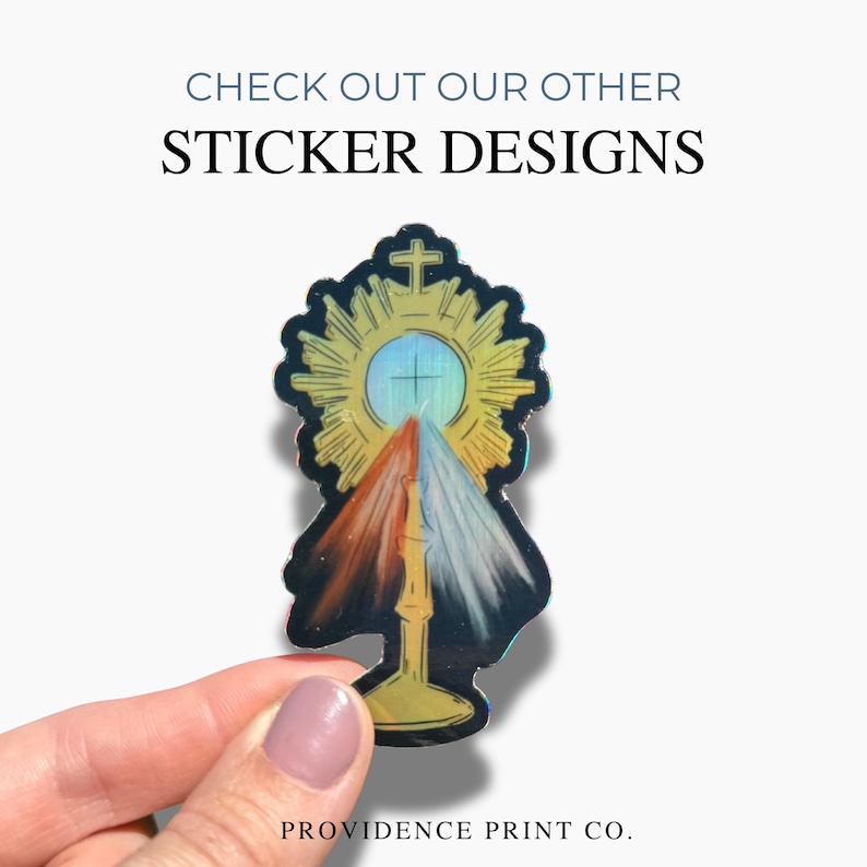 Divine Mercy Sticker Holographic Vinyl Sticker Catholic