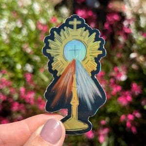 Divine Mercy Monstrance Holographic Catholic Sticker