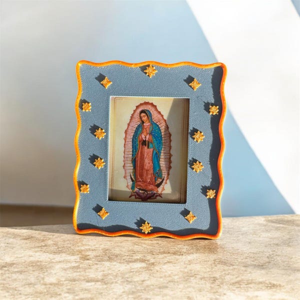 Our Lady of Guadalupe Magnetic Frame with photo Marian Devotional Gift Virgin Mary Home Decor
