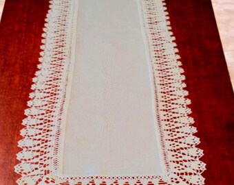 Heart Lace Table Runner – Romantic Dining Table Decor