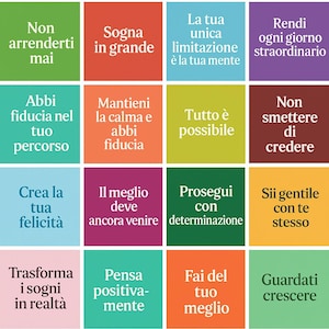 20 Motivational Quotes for Instagram Stories – Colorful Templates in Italian | Digital Social Content