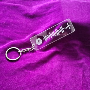 Personalized Spotify Code Keychain Music Scannable Keyring Music Gift Keychain Music Keychain Valentines Gift for him or her Acrylic Keyring