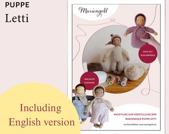 Letti eBoook, Doll-Making Tutorial, Sewing Pattern, Waldorf Doll DIY, Knitted Doll, PDF