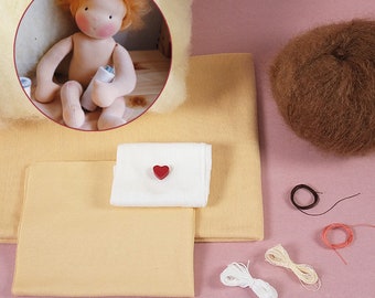 Twink Material Pack, Doll-Making Materials, Natural Materials, Doll in Waldorf Style DIY