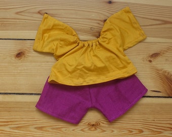 Outfit 40 cm Shirt & Shorts Violett