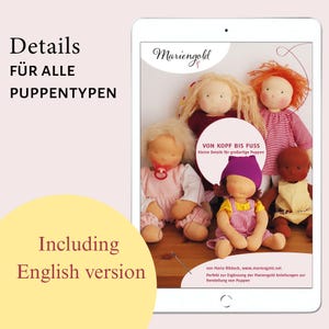Details eBook, Anleitung Puppenmachen, Schnittmuster, Stoffpuppe nach Waldorfart selber machen, Puppe DIY, Puppendetails, PDF