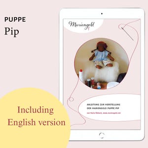 Pip eBook, Doll-Making Tutorial, Sewing Pattern, Waldorf Doll DIY, Miniature Doll, PDF