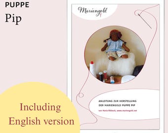 Pip eBook, Doll-Making Tutorial, Sewing Pattern, Waldorf Doll DIY, Miniature Doll, PDF