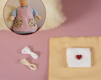 Kulla Material Pack, Doll-Making Materials, Natural Materials, Doll in Waldorf Style DIY