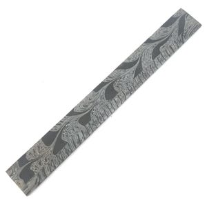 Feather Damascus Steel Billet: Hand-Forged Knife Making Bar (13” x 2” x 4.5 mm)