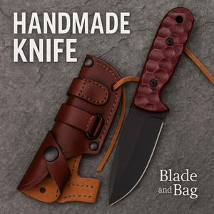 Domascus steel hunting-survival knives  with beautiful handle including leather sheath
