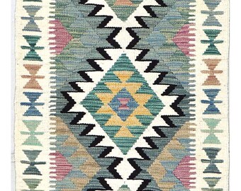 Afghan Kilim Runner 72x251cm / 2'4''x8'3'' / Handwoven In Wool