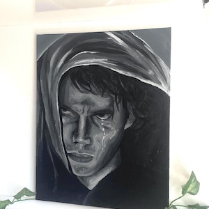 Anakin Skywalker portrait b&w
