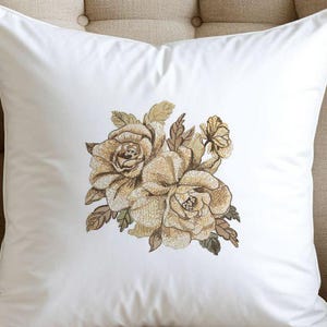 Roses Machine Embroidery Design | Floral Bouquet Pattern | Wedding Embroidery, Floral Wedding Embroidery, Romantic Flowers, Instant Download