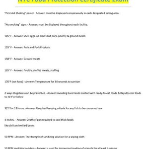 NYC Food Certifikat Exam – Fragen & richtige Lösung